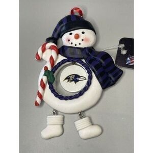 Baltimore Ravens Clay Dough Snowman Christmas Ornament Team Sports‎ America NWT